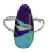 Multicolor Genuine Sterling Silver Southwest Ring Size 5-3/4 QX84789